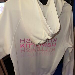 Kittenish white hoodie